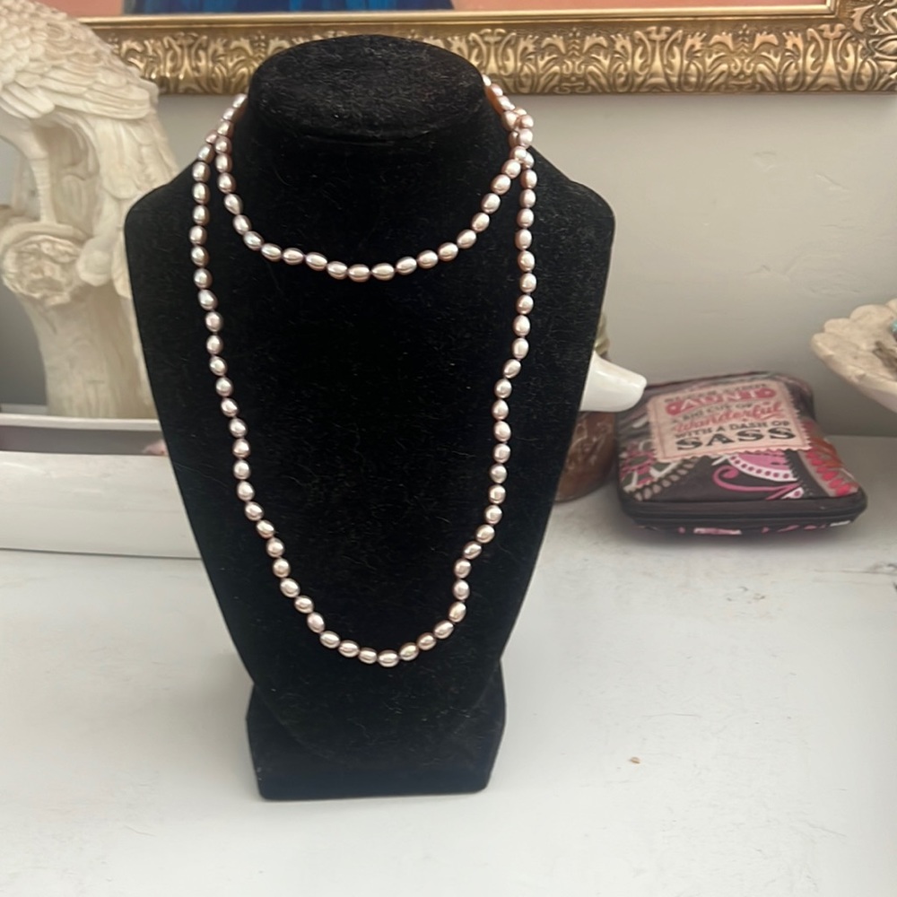 Blush Honora pearl necklace.